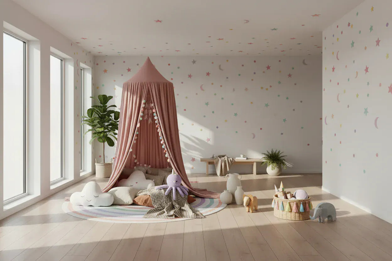 Ciel de Lit Coton | Rose Foncé